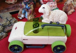lamb on car